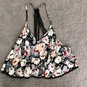 Floral tank top- FITS LIKE A SMALL